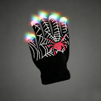Gants squelette LED lumineux RGB clignotants, 2 paires de gants lumineux pour Halloween, soirées rave, concerts, cadeaux pour enfants et adultes