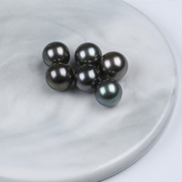 Perle de mer tatian noir, ronde et ample, qualité AA, paon noir, perles de mer tath, 6-10-11mm