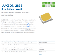 Lumileds L128-6580EA3500001 LUXEON 2835 Ligne 0.138x0.110mm LED puce blanche 6500K 80CRI 172lm/W Garantie 1 an Dimmable 50000