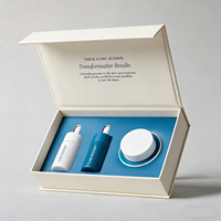 Boîtes d'emballage personnalisées de luxe pour cosmétiques, parfums, soins de la peau, sérums, matériaux recyclés, structure rigide, gaufrage, éponge