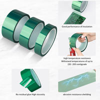 Pita PET Hijau 0.05mm Pita Masker Solder PCB 6mm-50mm Tahan Suhu Tinggi untuk Elektronik