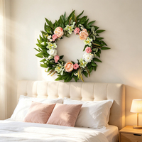 Guirnalda de Flores Artificiales, Guirnalda Floral de Follaje Artificial, Decoración para Bodas, Decoración para Puerta Principal, Decoración para el Hogar, Flores Decorativas al por Mayor