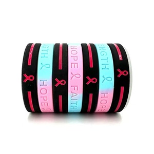Sensibilisation au cancer du sein Bracelet en <span class=keywords><strong>silicone</strong></span> Logo personnalisé Bracelet en caoutchouc Fournitures de fête promotionnelles Prévention Écologique - Product Image 6