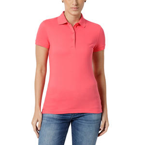 Chemise en maille douce pour femme à manches courtes en mélange de coton, infroissable, respirante, écologique, coupe décontractée, pour le golf et les loisirs - Product Image 2