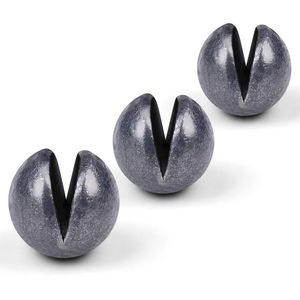 50 pièces/paquet Plombs de pêche à la <span class=keywords><strong>carpe</strong></span> en forme d'œuf Plombs fendus Plombs de pêche - Product Image 1