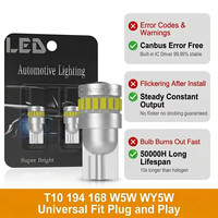 Ampoule LED G-View 194 W5W T10 6000K Blanc Ambre Canbus sans erreur pour intérieur de voiture, plafonnier, éclairage de carte, éclairage de porte, éclairage de plaque d'immatriculation