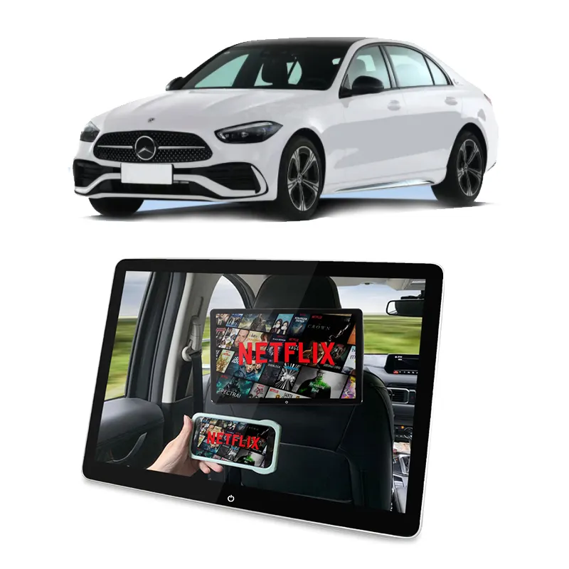 Monitor de reposacabezas para coche, pantalla IPS rotativa de Android 11,0, 1440P, para Mercedes Benz W204 205 212