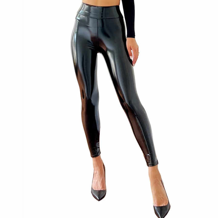 High Waist PU Leather Pants Leggings Faux Leather Pencil Pants main image 1