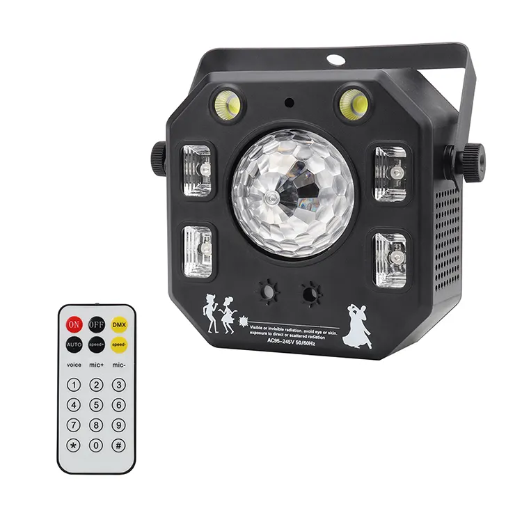 50W Spot Wash Laser Strobe Crystal Ball 4In1 Dmx Remote Control Led Stage Effect Lights