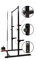 ZYFIT: banc de squat profond horizontal barndoor utiliser dispositif de traction simple et double barre haltère rack exercice et équipement de fitness