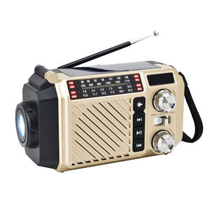 Radio Portátil Multibanda AM FM SW con Manivela Solar, Linterna LED y Función de Reproducción MP3 para Exteriores - Product Image 1