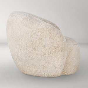 เก้าอี้พักผ่อน Adley Plush Swivel Accent Chair ดีไซน์หรูหราสไตล์นอร์ดิก หุ้มผ้า หมุนได้ เหมาะสำหรับห้องนั่งเล่น เก้าอี้ทรงกลมเดี่ยว - Product Image 5