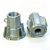 Casing Industri Cor Logam Terbaru yang Laris dengan Basis Flens Berulir, Suku Cadang Mesin Cor Logam Kustom
