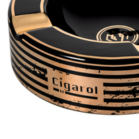 Cendrier de luxe classique sans fumée, respectueux de l'environnement, en porcelaine blanche émaillée, fait main, grand et rond en céramique