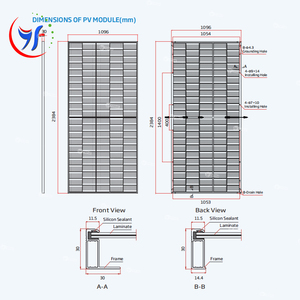 แผงโซลาร์เซลล์แบบสองหน้า รุ่นใหม่ 540w 550w Trina Solar Panel Vertex 500w แบบสองหน้า กระจกสองชั้น <span class=keywords><strong>TSM</strong></span>-<span class=keywords><strong>DEG19C</strong></span>.<span class=keywords><strong>20</strong></span> สำหรับระบบแผงโซลาร์เซลล์ - Product Image 4