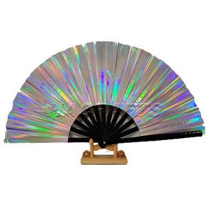 Ventiladores de Bambú de PVC de 13 Pulgadas, Diferentes Colores, Personalizables, para Fiestas y Festivales, en Oferta - Product Image 5