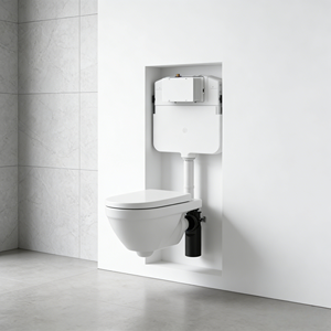 Cisterna Empotrada Delgada de 80mm Tipo Dividido para Baño Comercial con Accionamiento Frontal y Descarga Silenciosa - Product Image 5