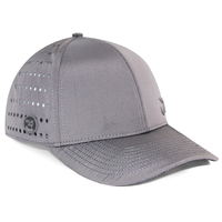 Casquette HS40 Premium unisexe découpée au laser, perforée, imperméable, 6 panneaux, visière incurvée, logo en silicone minimaliste personnalisé pour la randonnée et le surf