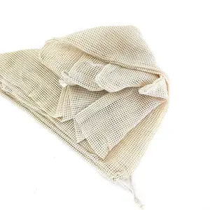 <span class=keywords><strong>Sac</strong></span> fourre-tout en coton biologique réutilisable et écologique à cordon de serrage, personnalisable en taille et design, idéal pour les légumes et l'emballage - Product Image 5