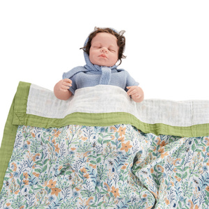 Nouvelle couverture de luxe personnalisée de haute qualité <span class=keywords><strong>6</strong></span> couches 4 couches 100% gaze coton bébé mousseline 4 couches - Product Image 6