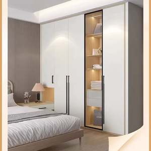 Armario Moderno SANTOPOVA con Puerta Batiente, Barra para Colgar Ropa y Cajones, Organizador de Ropa - Product Image 2