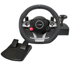 CSTAR programável competindo volante do jogo com feedback da vibração para jogo PS4/P3/X-360/X-ONE/ANDROID/Switch/PC