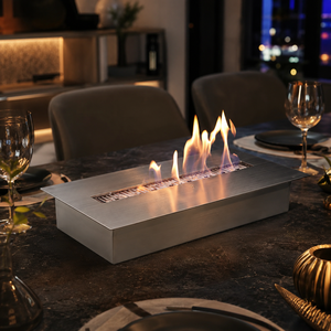 Cheminée à bioéthanol manuelle, brûleur à alcool décoratif pour table de restaurant - Product Image 1