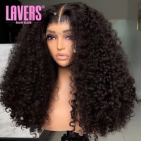 Perruque Lavers 100% Cheveux Humains Bruts Birmans Bouclés, Perruques Frontales Sans Colle pour Femmes Noires, Pré-Pluckées, Perruque Frontale HD 13x4 13x6