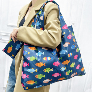 Large <b>Foldable</b> Shopping <b>Bag</b> Waterproof Elephant Pattern Grocery <b>Bag</b> Portable Reusable Supermarket Tote <b>Bag</b> - Product Image 4