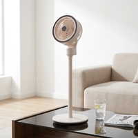 Ventilateur de table électrique commercial à refroidissement par air, commande vocale à distance, construction en plastique, classe d'efficacité énergétique, pour hôtel