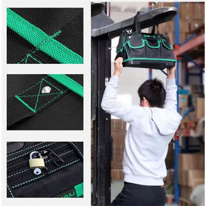 Sac à main de jardinage portable en nylon et polyester, anti-chute, robuste, kit d'outils de maintenance professionnel, sacs à outils d'électricien - Product Image 5