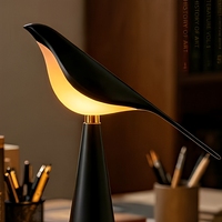 Lampe de table nordique MSBN, rechargeable, à intensité variable par toucher, lampe de bureau LED, lampe d'ambiance nocturne pour chambre à coucher, bureau