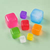 Glaçons réutilisables personnalisés en plastique pour boissons, en silicone transparent, réutilisables, non diluants, sans BPA, colorés, fabricant et fournisseur OEM
