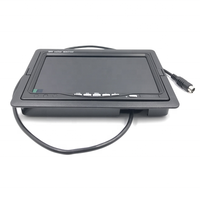 Moniteur de voiture de vue arrière 7 pouces TFT LCD moniteur d'affichage à écran large prise en charge 2 canaux AV vidéo connecter pour caméra de recul MDVR