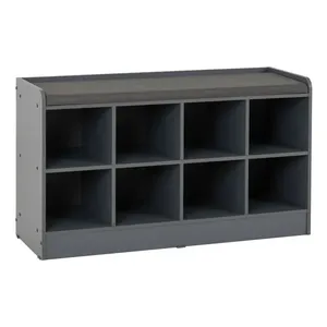 <span class=keywords><strong>Banc</strong></span> à <span class=keywords><strong>chaussures</strong></span> pliable moderne avec coussin, meuble de rangement pour entrée, 8 cubes, mobilier de maison pour l'organisation et le rangement dans l'entrée et le salon - Product Image 4