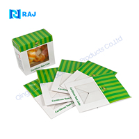 4 6 8 12 Packs Boîte d'emballage solide en carton blanc pour gâteaux sucrés avec fenêtre et poignée