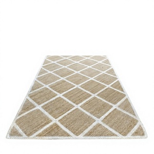 Alfombra de Yute Natural Ecológica Tejida a Mano, Alfombra Rústica para Decoración del Hogar, Sala de Estar, Dormitorio, Hecha en Bangladesh - Product Image 1