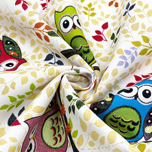 <span class=keywords><strong>Tissu</strong></span> en toile Oxford imprimé en coton biologique 100% pour sac, couture DIY, housse de coussin, chien, hibou, Liberty, dessin animé - Product Image 2