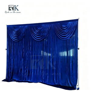 Easy Install Pipe Kits Hotel Decor Adjustable Pipe Kits Pipe and Drape Kit Backdrop for Wedding House Concerts - Product Image 1