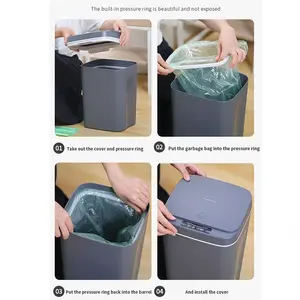 Intelligenter tragbarer elektronischer Haushalt Küche Induktion Mülleimer automatischer Sensor Mini Innen Kunststoff Mülleimer Abfalleimer