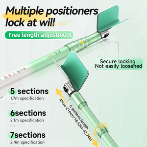 Support de <span class=keywords><strong>canne</strong></span> à pêche télescopique en fibre de carbone avec piquet de sol, section courte - Product Image 4