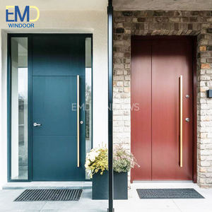Puerta de Vidrio y Aluminio Residencial, Puertas Francesas Exteriores con Persianas - Product Image 2
