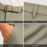 Shorts de golf pour hommes à imprimé feuille de sauge personnalisé, bas de pantalon extensibles à séchage rapide, OEM ODM, marque privée, approvisionnement en gros
