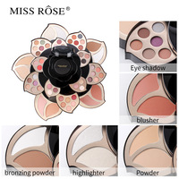 Coffret de Maquillage Professionnel Miss Rose En Gros Tout-en-un Kit Complet Rouge à Joues Fards à Paupières Gloss