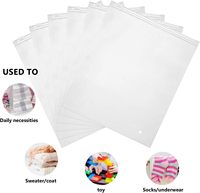 Sac zippé en plastique givré personnalisé réutilisable avec fermeture à glissière et votre logo pour vêtements