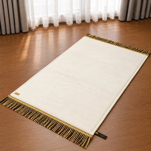 Alfombra de Oración Islámica Jumbo Blanca XL, Diseño Premium, Antideslizante, Lavable, Base de Espuma de Pelo Corto, para el Hogar y la Mezquita, Cómoda para Uso Diario - Product Image 4