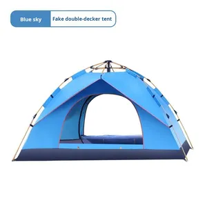 Tenda da Campeggio Portatile per Famiglia, Versione Automatica Completa, Attrezzatura per Campeggio Selvaggio, Rinforzata, Impermeabile, Quattro Stagioni, Mimetica - Product Image 6