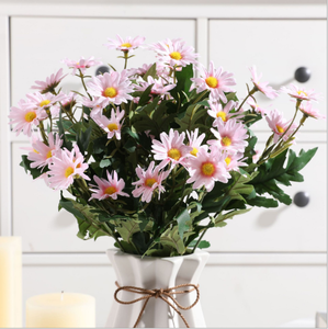 Fabbrica che vende direttamente <span class=keywords><strong>fiori</strong></span> <span class=keywords><strong>margherita</strong></span> artificiali di seta a 9 teste fatti a mano materiale in tessuto profumato e morbido - Product Image 3