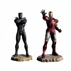 Figurine d'action Marvel <span class=keywords><strong>Avengers</strong></span> Iron Man <span class=keywords><strong>Black</strong></span> Panther en PVC, modèle de film, décoration de bureau, anime - Product Image 1