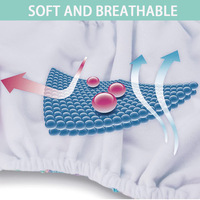Culottes d'apprentissage réutilisables en coton biologique pour bébé, respirantes et lavables